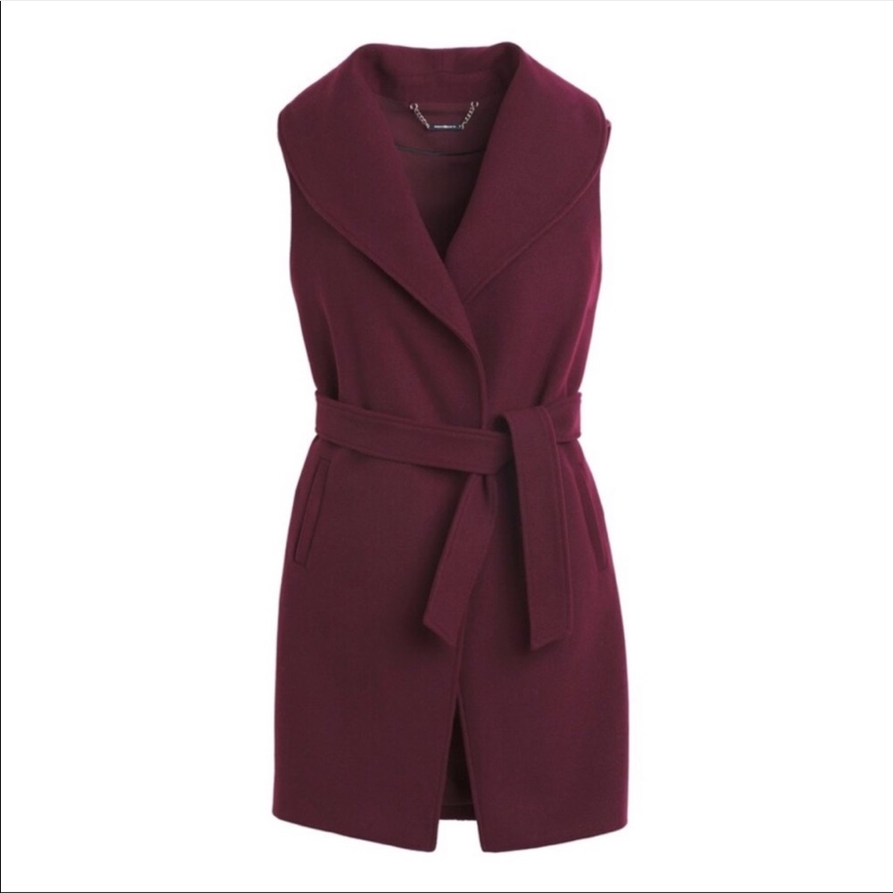 NWT White House Black Market Sleeveless Wrap Coat